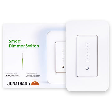 Smart Lighting Touch/Slide Dimmer Switch - WiFi Remote App Control; Compatible with Alexa and Google Home Assistant - JONATHAN Y